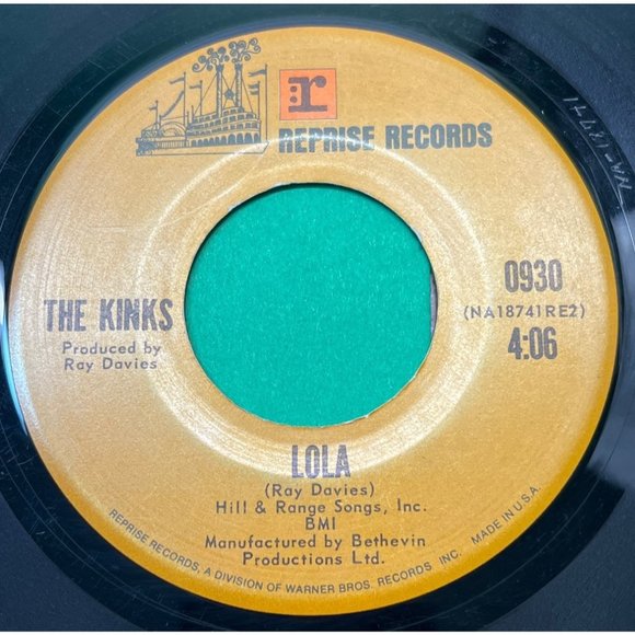 The Kinks Lola / Mindless Child of Motherhood 45 Rock Reprise 0930 - Picture 1 of 4